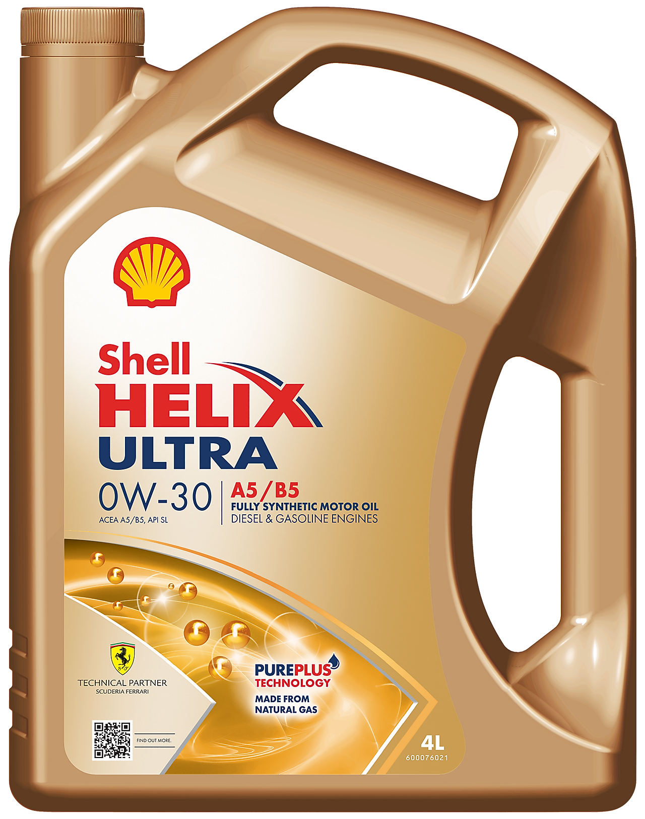 Packshot of Shell Helix Ultra A5 B5 0W-30